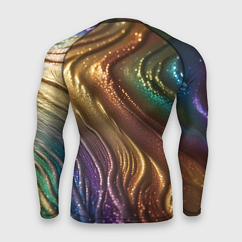 Мужской рашгард Сморщенные складочки жидкости / 3D-принт – фото 2