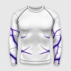 Рашгард мужской Color white purple, цвет: 3D-принт