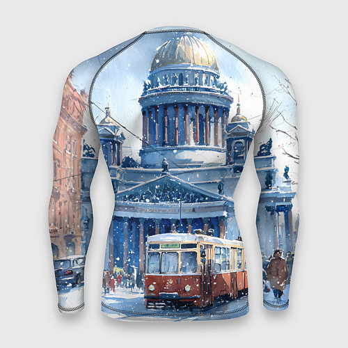 Мужской рашгард Снежный Санкт-Петербург / 3D-принт – фото 2