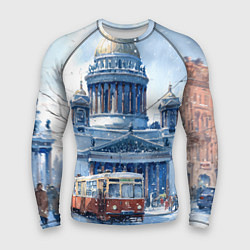 Рашгард мужской Снежный Санкт-Петербург, цвет: 3D-принт