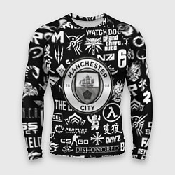 Мужской рашгард Манчестер сити логотипы игр