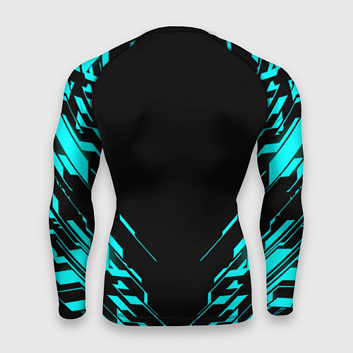 Мужской рашгард Ливерпуль неон геометрия / 3D-принт – фото 2
