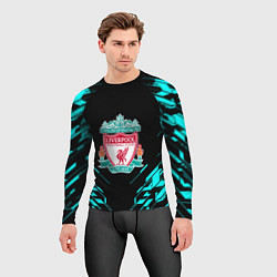 Рашгард мужской Ливерпуль неон геометрия, цвет: 3D-принт — фото 2