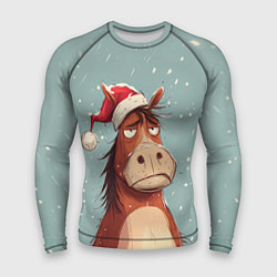 Рашгард мужской Недовольная лошадка, цвет: 3D-принт