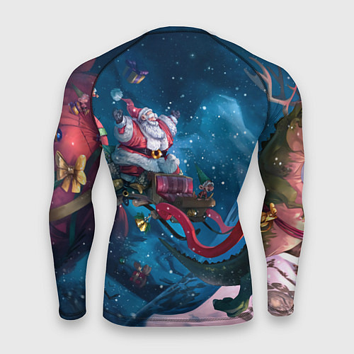 Мужской рашгард Санта с динозавром / 3D-принт – фото 2