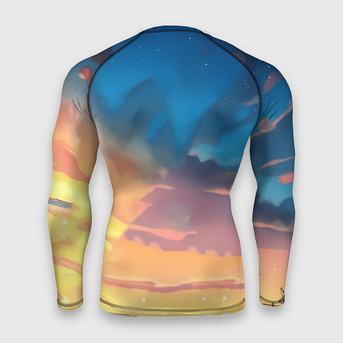 Мужской рашгард Лошадь в костюме Санты / 3D-принт – фото 2