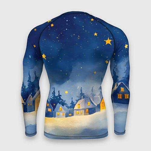 Мужской рашгард Санта и гирлянда / 3D-принт – фото 2