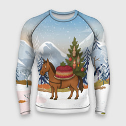 Мужской рашгард Лошадь с салатом Под шубой