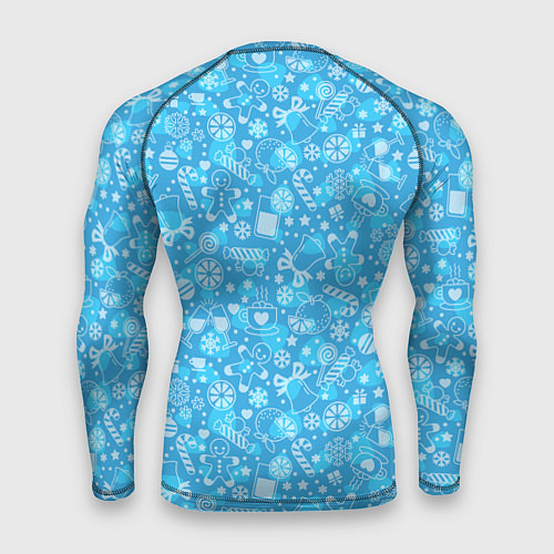 Мужской рашгард Лошадь готовит Оливье на Новый год / 3D-принт – фото 2