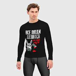 Рашгард мужской Мизантроп кролик с топором, цвет: 3D-принт — фото 2