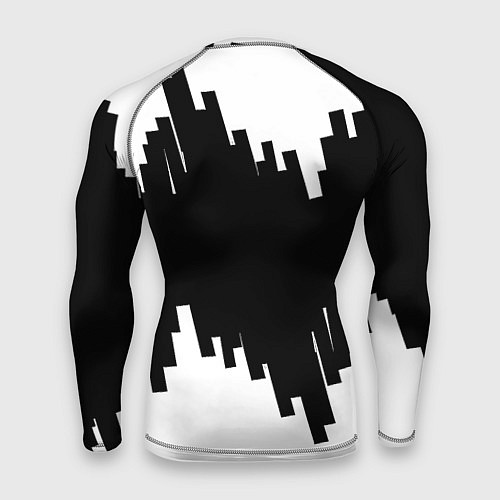 Мужской рашгард Реал Мадрид белая геометрия / 3D-принт – фото 2