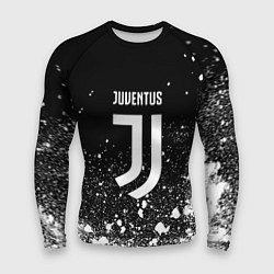 Мужской рашгард Ювентус всплеск белых красок