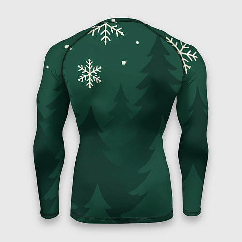 Мужской рашгард Я уже начал праздновать - кот с мандарином / 3D-принт – фото 2