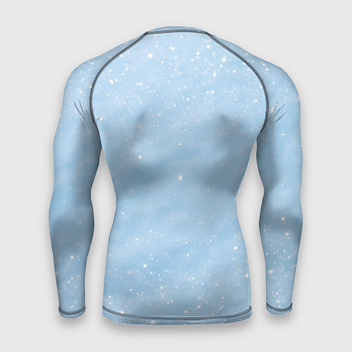 Мужской рашгард Грустный снеговик - пора на смену / 3D-принт – фото 2