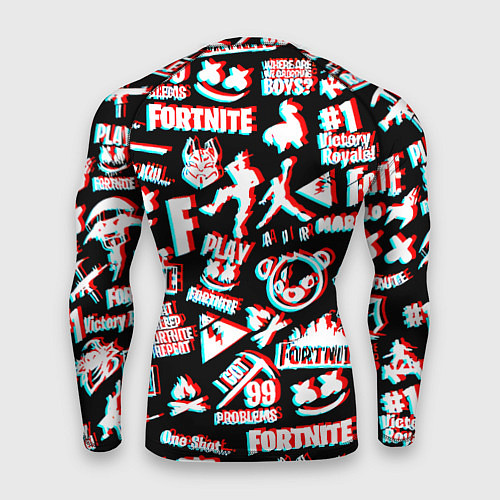 Мужской рашгард Ювентус x фортнайт глитч / 3D-принт – фото 2