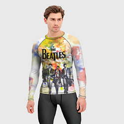 Рашгард мужской The Beatles: Colour Spray, цвет: 3D-принт — фото 2