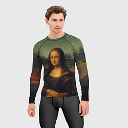 Рашгард мужской Леонардо да Винчи - Мона Лиза, цвет: 3D-принт — фото 2