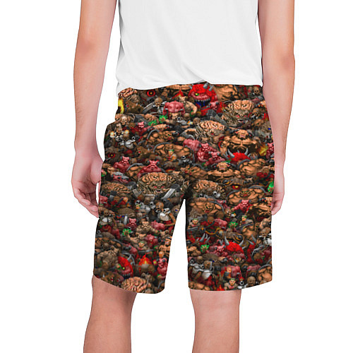Мужские шорты DOOM: Pixel Monsters / 3D-принт – фото 2