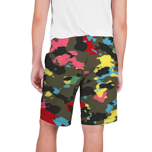 Мужские шорты Цветной камуфляж / 3D-принт – фото 2