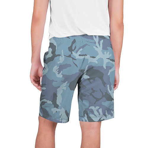Мужские шорты Камуфляж: голубой/синий / 3D-принт – фото 2