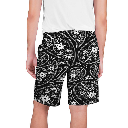 Мужские шорты Black cucumber pattern / 3D-принт – фото 2