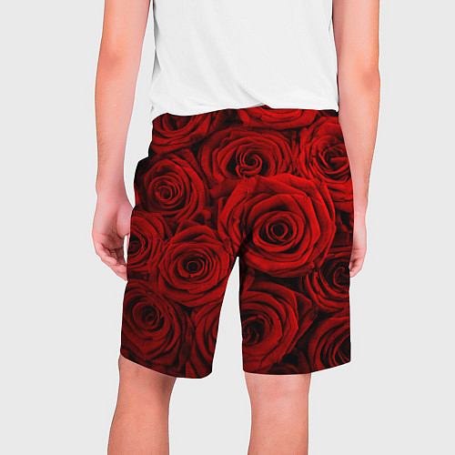 Мужские шорты Красные розы / 3D-принт – фото 2