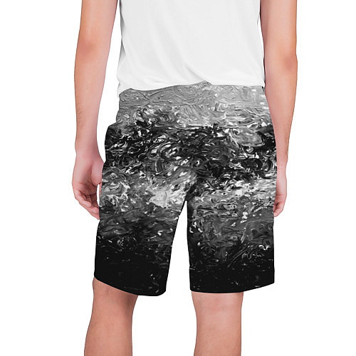 Мужские шорты Чёрно белый цвет / 3D-принт – фото 2
