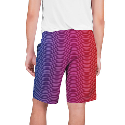 Мужские шорты Цветные волны / 3D-принт – фото 2