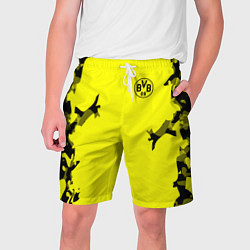 Шорты на шнурке мужские FC Borussia Dortmund: Yellow Original, цвет: 3D-принт