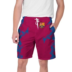 Шорты на шнурке мужские FC Barcelona: Purple Original, цвет: 3D-принт