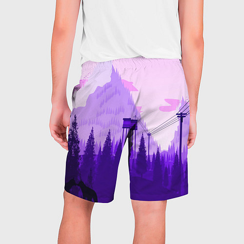 Мужские шорты Firewatch: Violet Wood / 3D-принт – фото 2