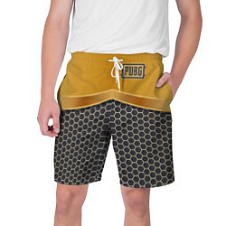 Шорты на шнурке мужские PUBG: Gold Shield, цвет: 3D-принт