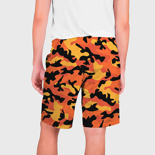 Мужские шорты Fashion Orange Camo / 3D-принт – фото 2