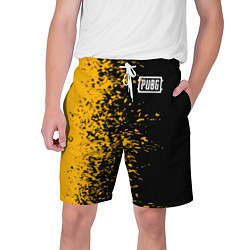 Шорты на шнурке мужские PUBG: Yellow vs Black, цвет: 3D-принт