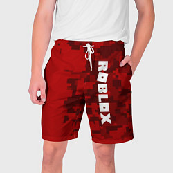 Шорты на шнурке мужские ROBLOX: Red Camo, цвет: 3D-принт