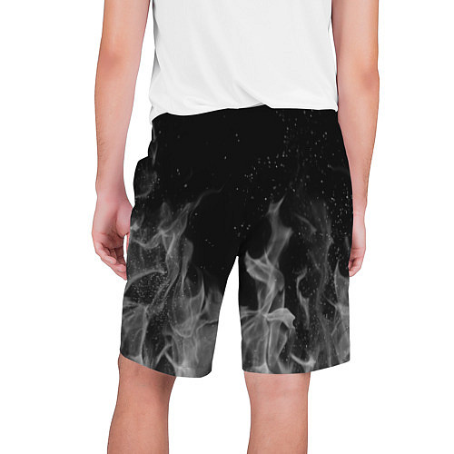 Мужские шорты L letter flame gray / 3D-принт – фото 2
