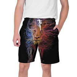 Шорты на шнурке мужские Лев, цвет: 3D-принт
