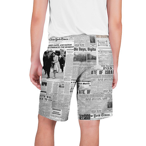Мужские шорты Газета Newspaper / 3D-принт – фото 2