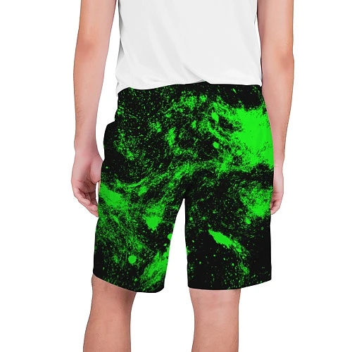 Мужские шорты Зелёная краска / 3D-принт – фото 2