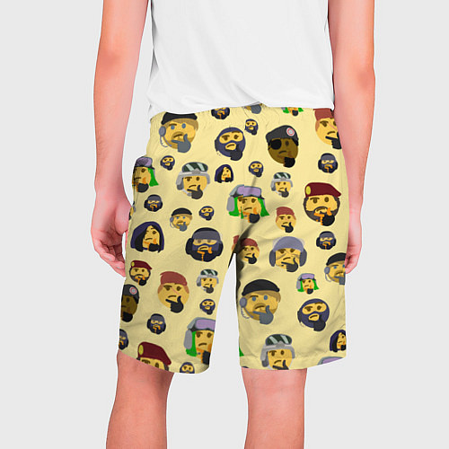 Мужские шорты Thinking emoji skins / 3D-принт – фото 2
