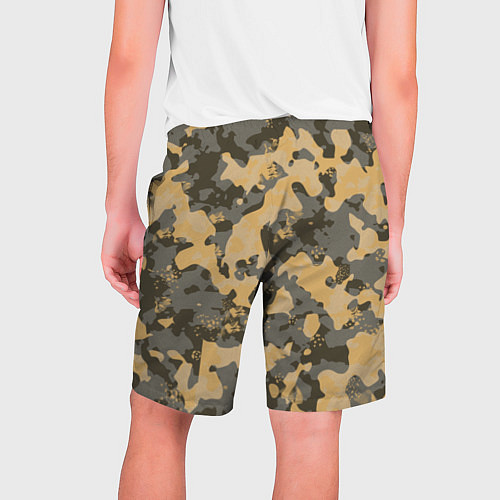 Мужские шорты Бежево-зеленая / 3D-принт – фото 2