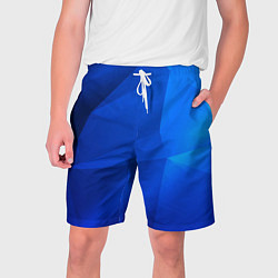 Шорты на шнурке мужские SHADES OF BLUE, цвет: 3D-принт