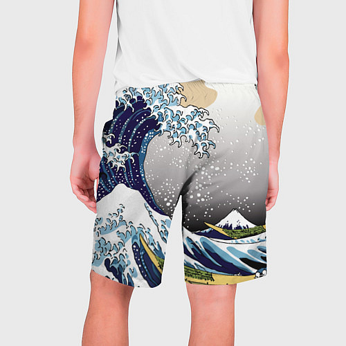 Мужские шорты The great wave off kanagawa / 3D-принт – фото 2