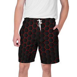 Шорты на шнурке мужские 3D black & red, цвет: 3D-принт