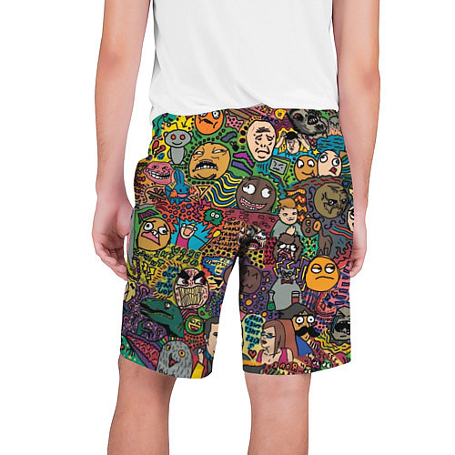 Мужские шорты Цветные мемы из ВК / 3D-принт – фото 2