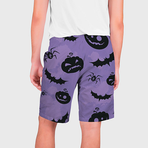Мужские шорты Фиолетовый хэллоуин / 3D-принт – фото 2