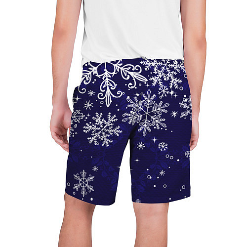 Мужские шорты Новогодние снежинки / 3D-принт – фото 2