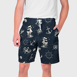 Шорты на шнурке мужские Nautical art, цвет: 3D-принт