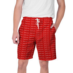 Шорты на шнурке мужские Death note pattern red, цвет: 3D-принт