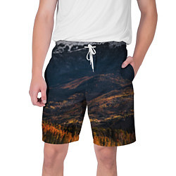 Шорты на шнурке мужские Горы, цвет: 3D-принт